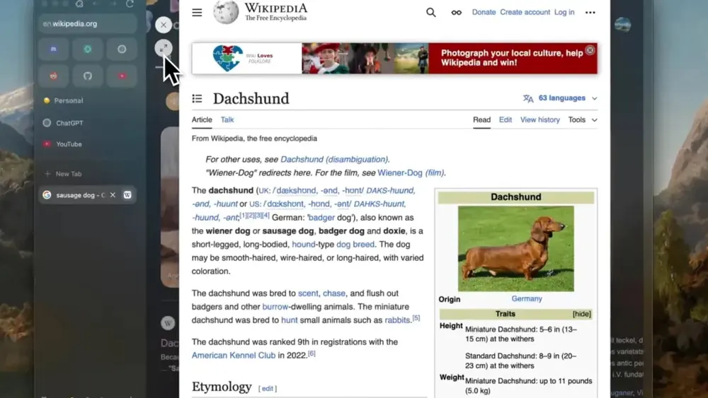 Zen Browser user interface showcasing customizable vertical tabs, split-screen workspaces, and distraction-free layout