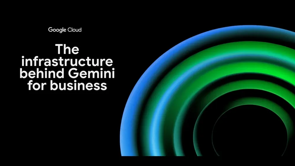 Official Google Cloud launch graphic showing illuminated concentric neon blue and green circular rings symbolizing layered microVM agent sandboxes against a dark background