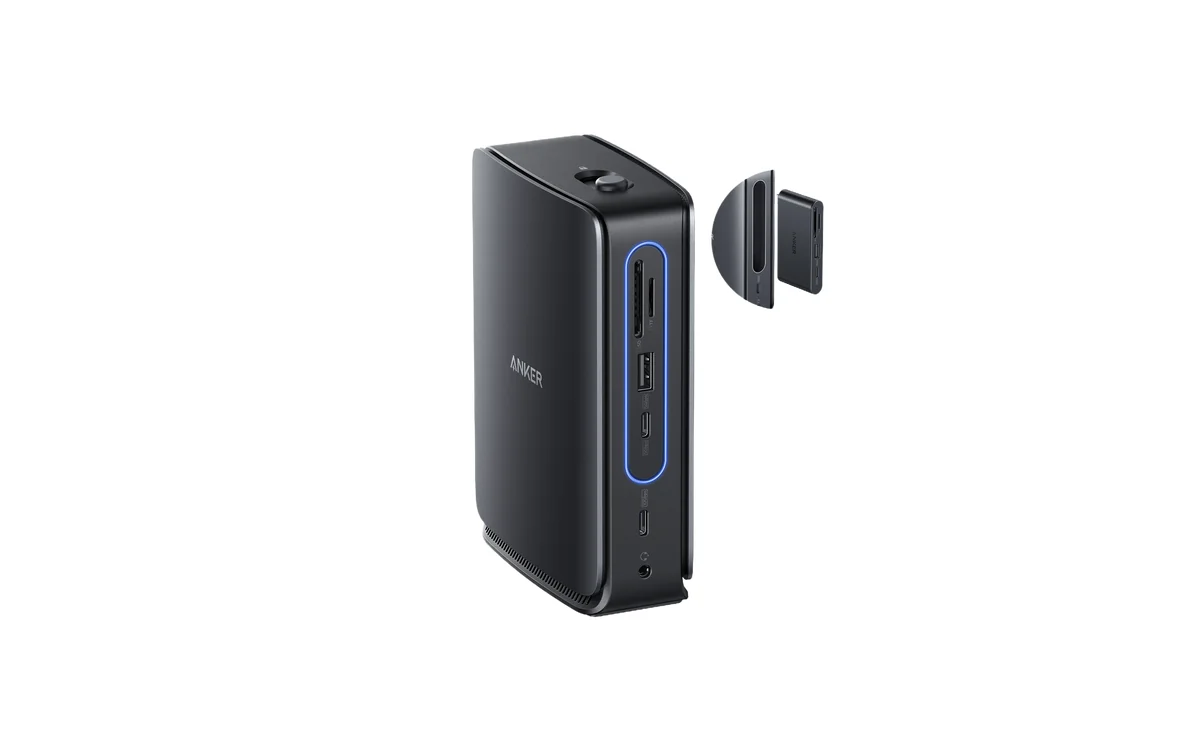 Anker A83C3 Nano Docking Station with its removable hub shown separately