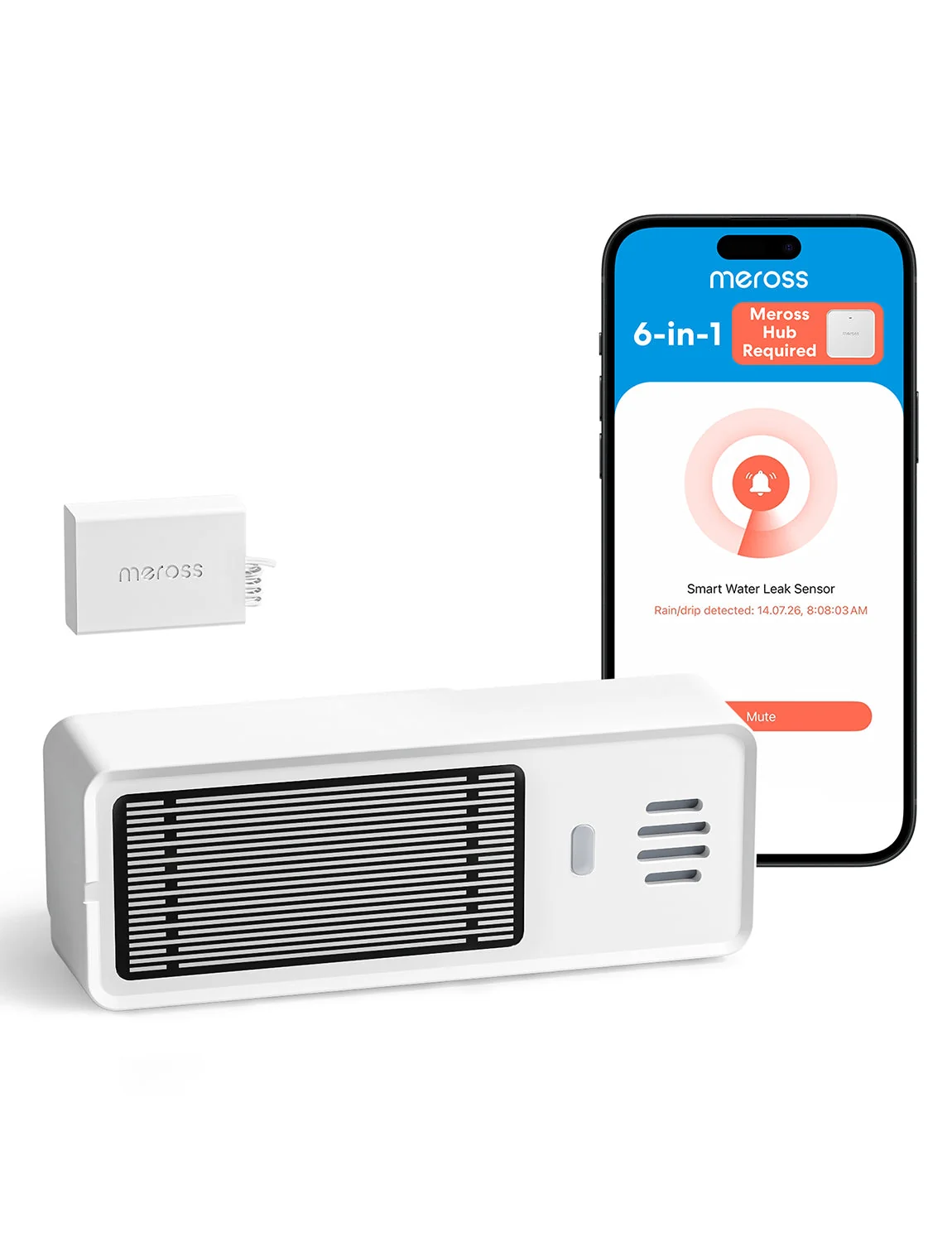 Meross Smart Water Leak Sensor Kit (MS420H) Review: Dual-Sided Flood Protection With Sub-GHz Reliability official product photo