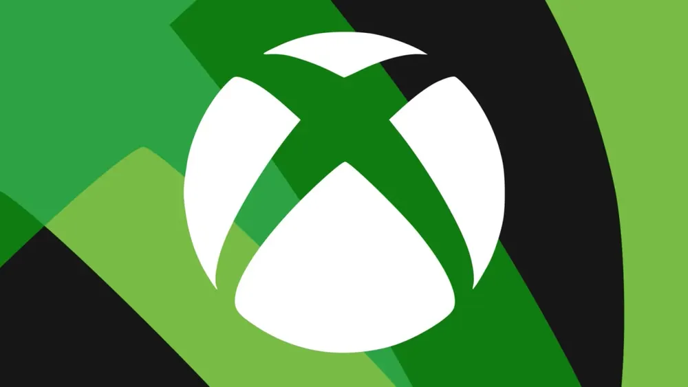 Stylized green Xbox brand emblem on modern textured background