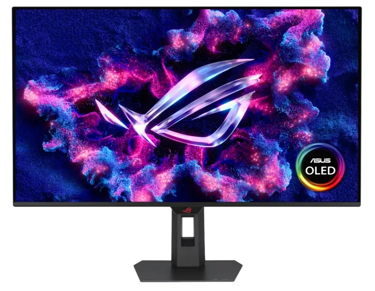 Official product rendering of the Asus ROG Strix XG32UQDS 32-inch 4K 180Hz QD-OLED gaming monitor